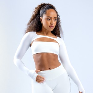 DFYNE Defy Long Sleeve Shrug Kadın Beyaz | ROJWMC370