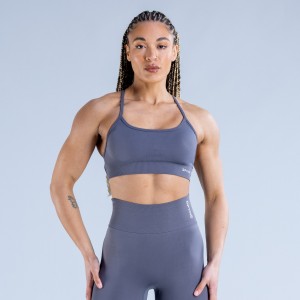 DFYNE Dynamic Backless Spor Sütyeni Kadın Koyu Gri | QGCMSL042