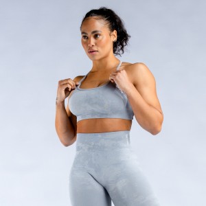 DFYNE Dynamic Mist Backless Spor Sütyeni Kadın Açık Gri Beyaz | OYHRIS379