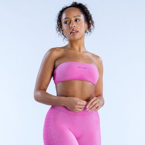 DFYNE Ignite Bandeau Spor Sütyeni Kadın Pembe | MEDKCV243