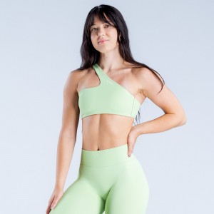 DFYNE Lanyi Edit One Shoulder Spor Sütyeni Kadın Yeşil | XBTMSV864