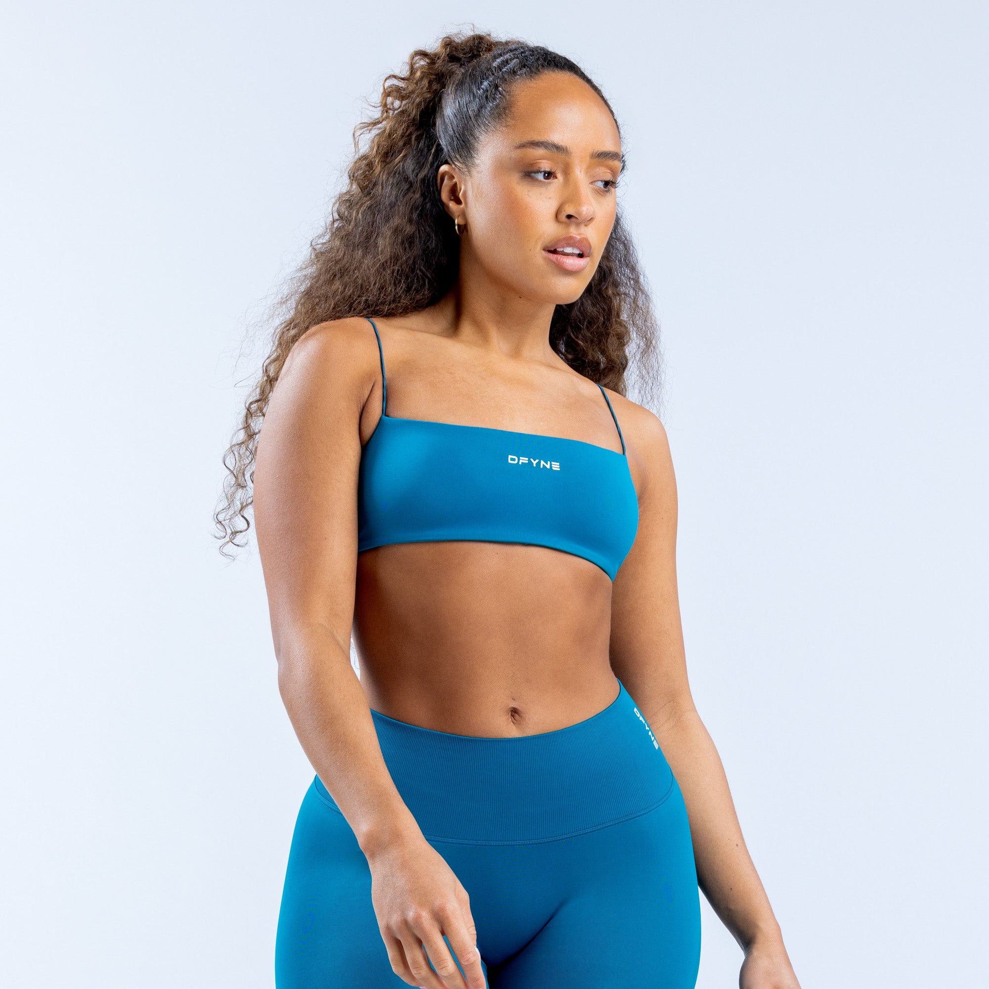 DFYNE Defy Strappy Spor Sütyeni Kadın Mavi | MICWYE387