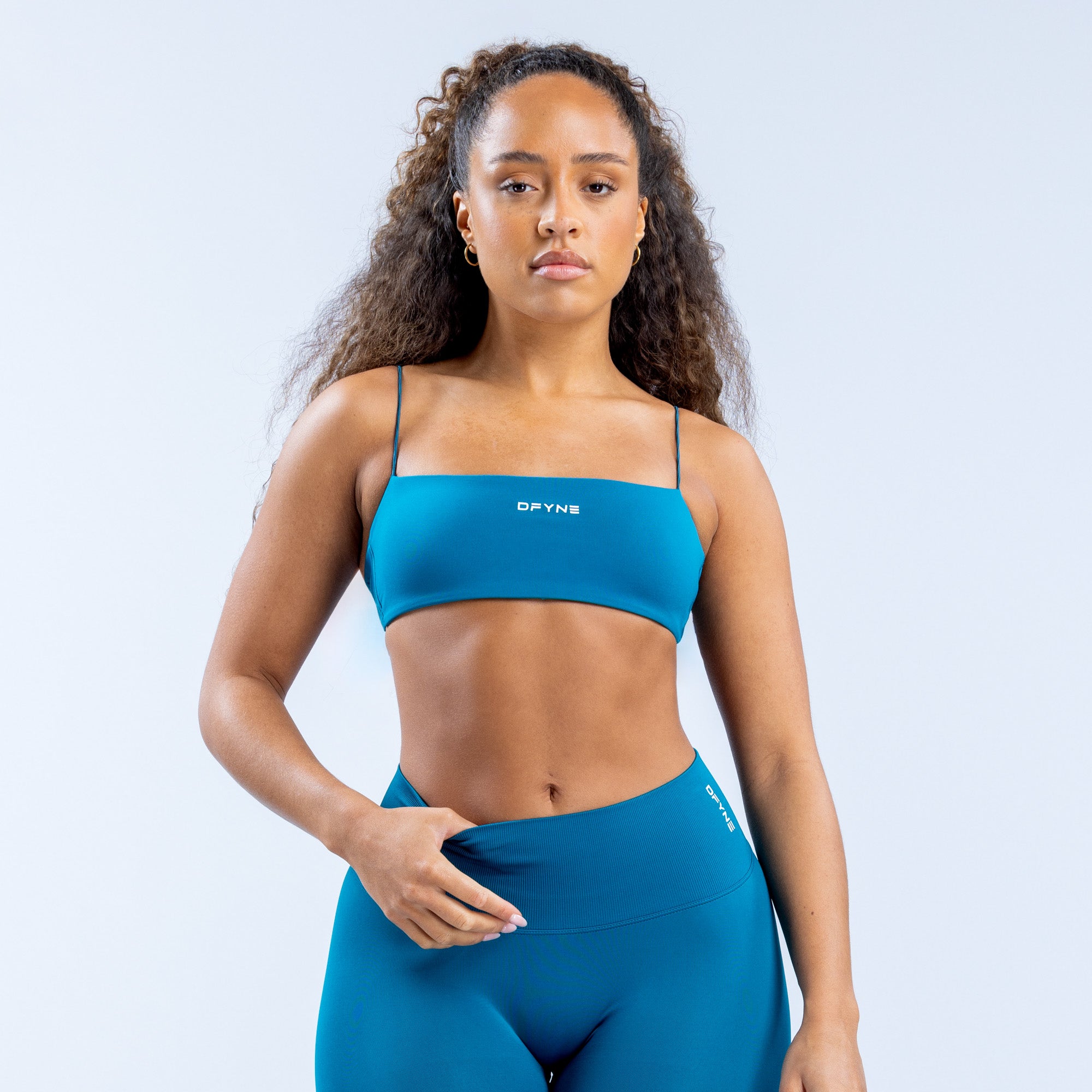 DFYNE Defy Strappy Spor Sütyeni Kadın Mavi | MICWYE387