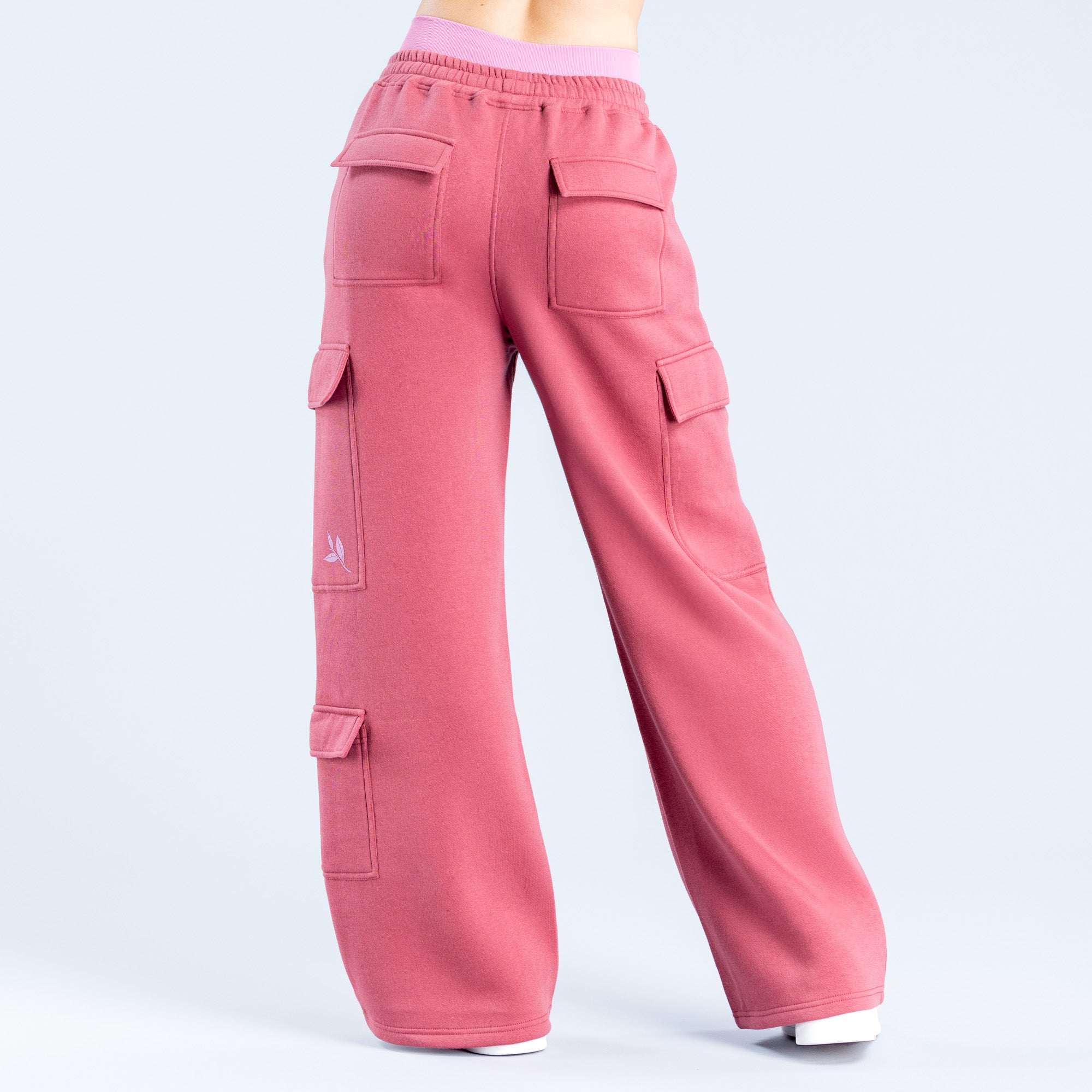 DFYNE Lanyi Edit Wide Leg Cargo Jogger Pantolon Kadın Koyu Pembe | HRFOND627