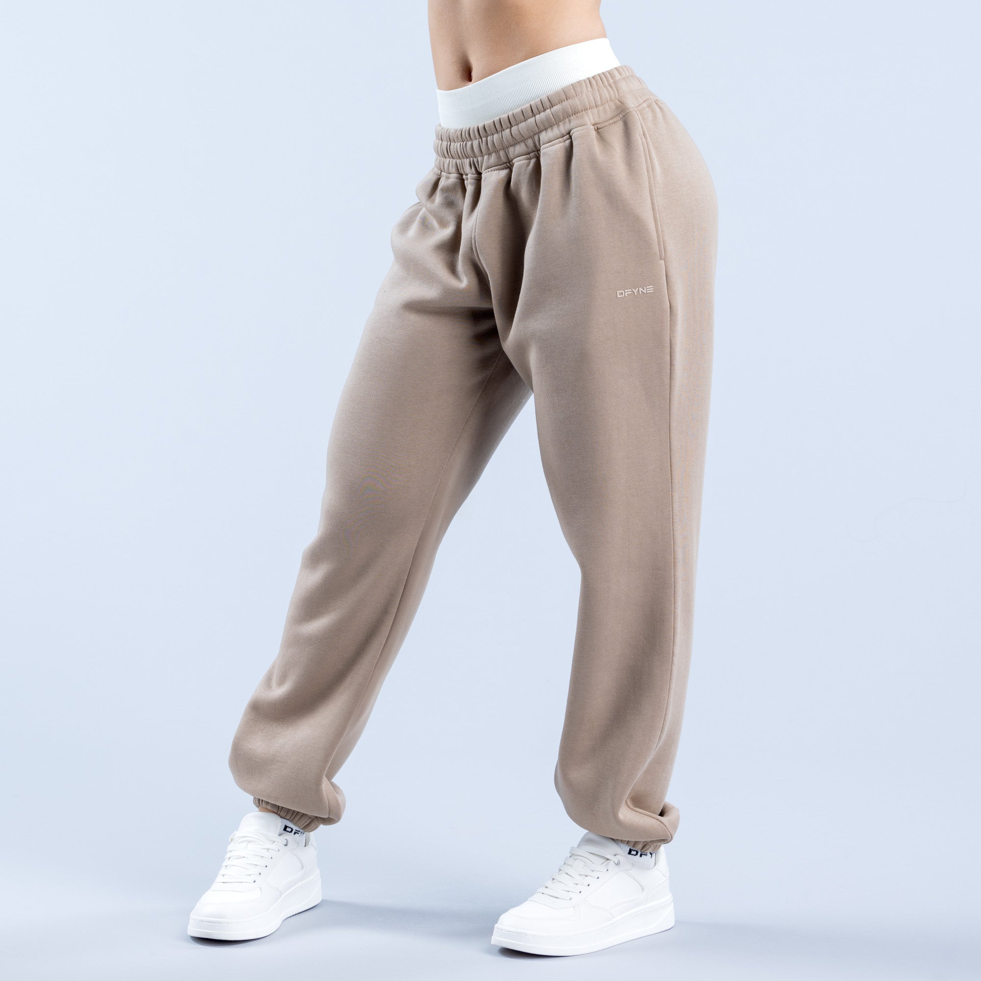 DFYNE Revive Heavy Weight Jogger Pantolon Kadın Bej Rengi | ZDGQSY297