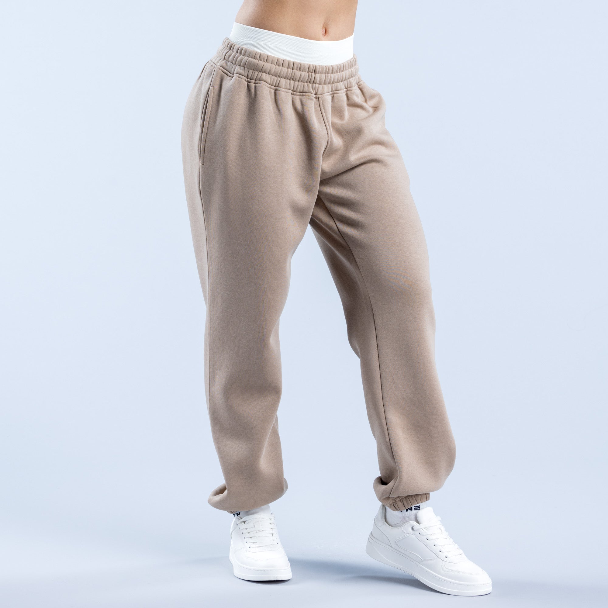 DFYNE Revive Heavy Weight Jogger Pantolon Kadın Bej Rengi | ZDGQSY297